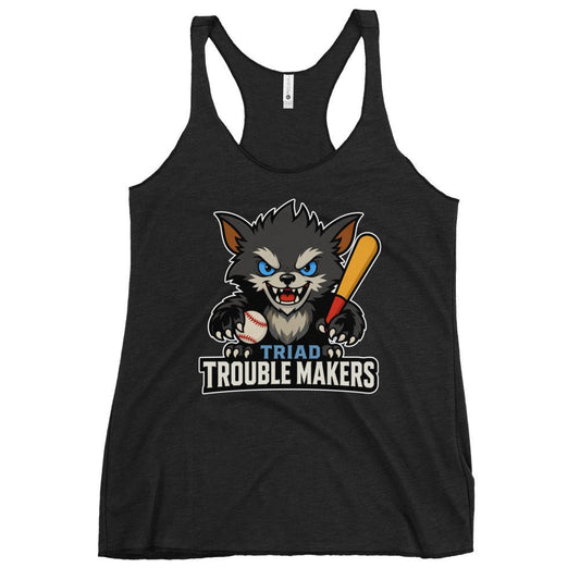 Performance | Thin Racerback Tank Top | Triad Troublemakers | Mascot Logo