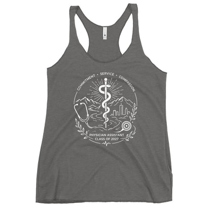 Performance | Thin Racerback Tank Top | Trine PA program | Crest Logo