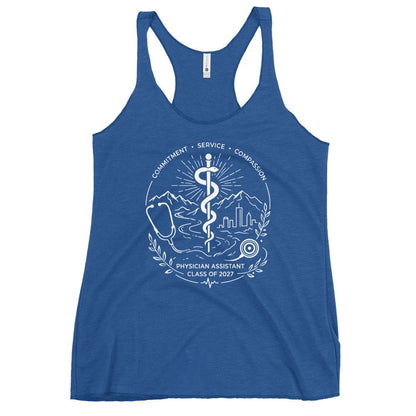 Performance | Thin Racerback Tank Top | Trine PA program | Crest Logo