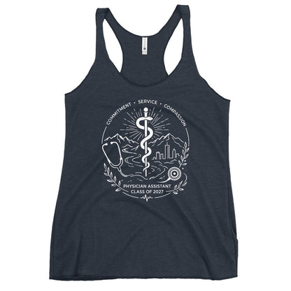 Performance | Thin Racerback Tank Top | Trine PA program | Crest Logo