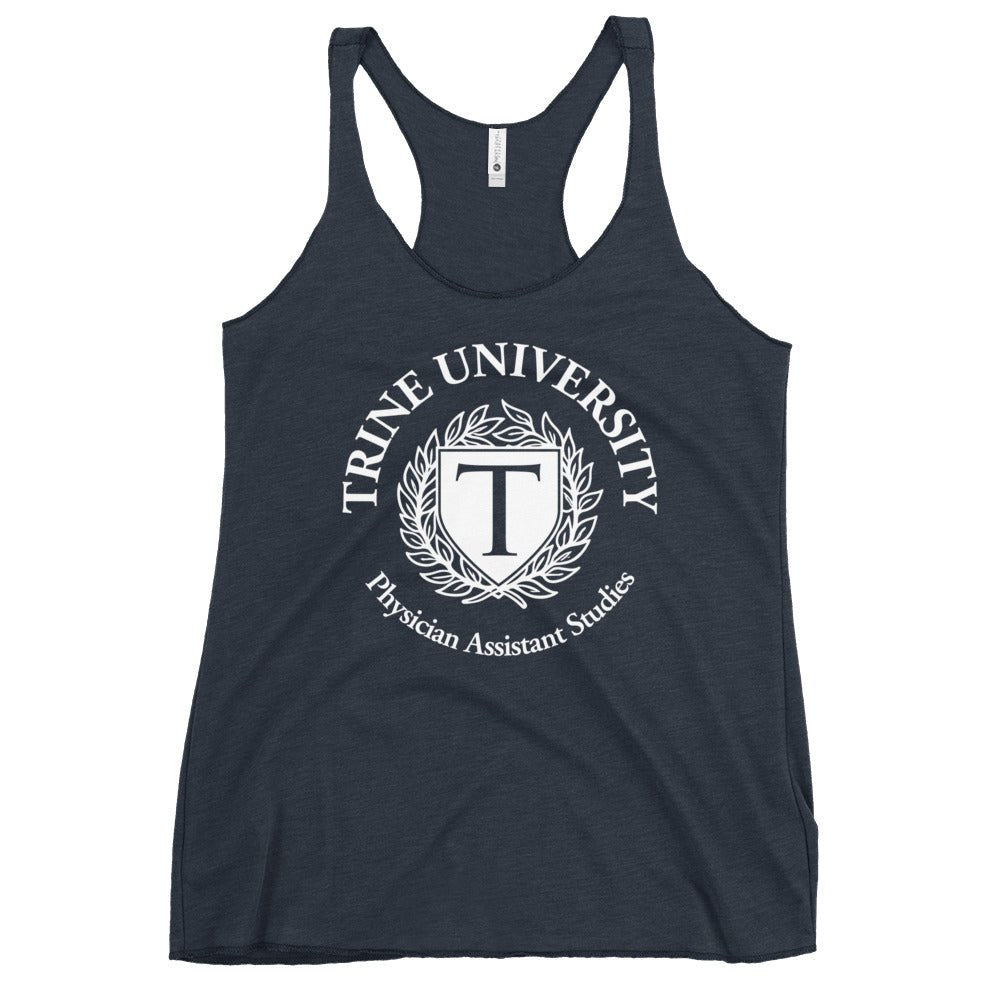 Performance | Thin Racerback Tank Top | Trine PA program | Emblem Logo