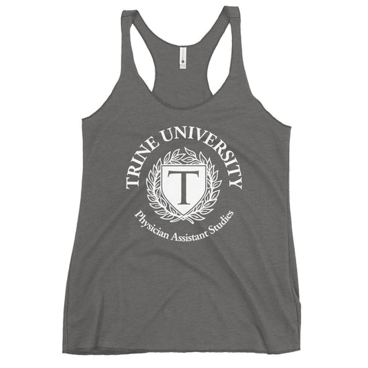 Performance | Thin Racerback Tank Top | Trine PA program | Emblem Logo