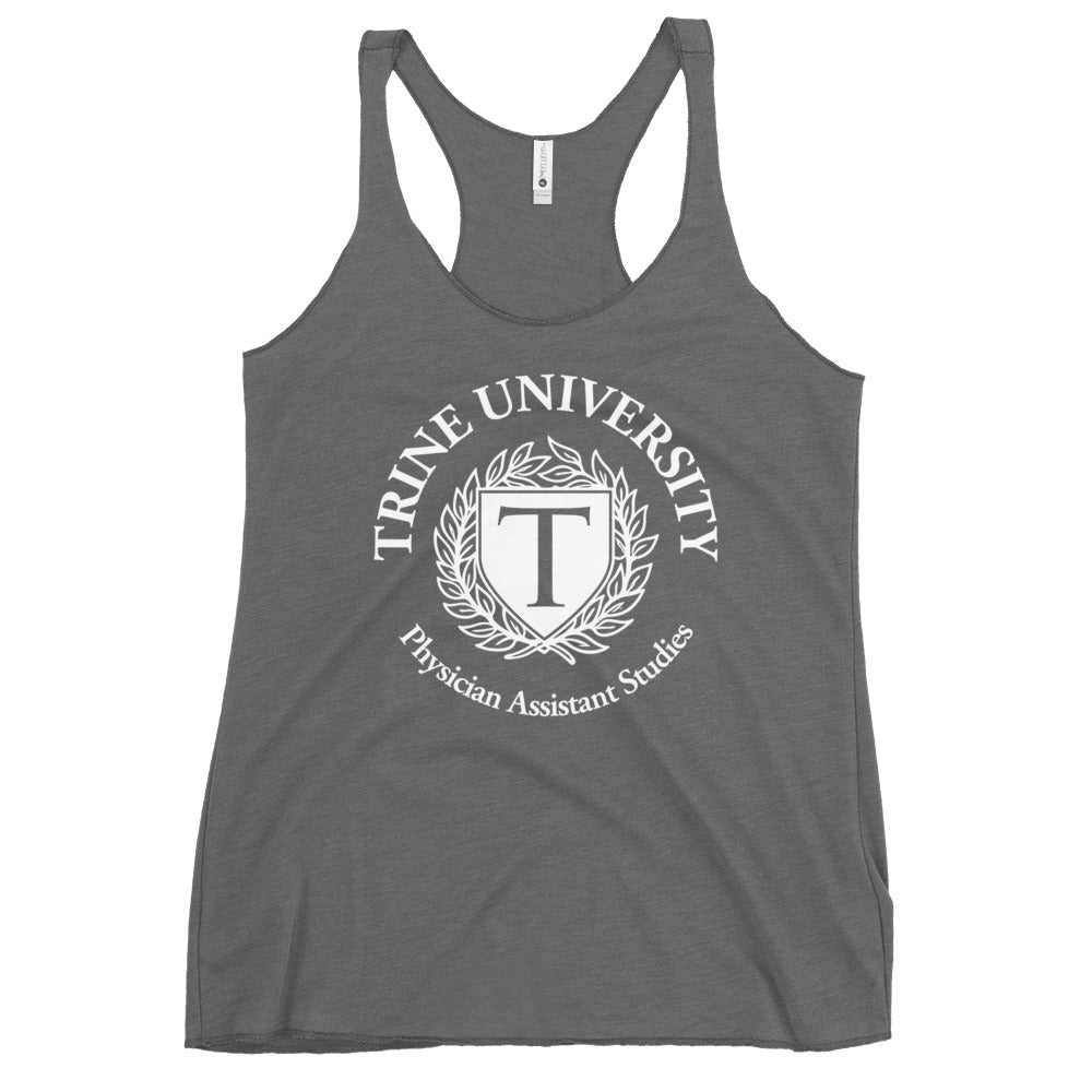 Performance | Thin Racerback Tank Top | Trine PA program | Emblem Logo