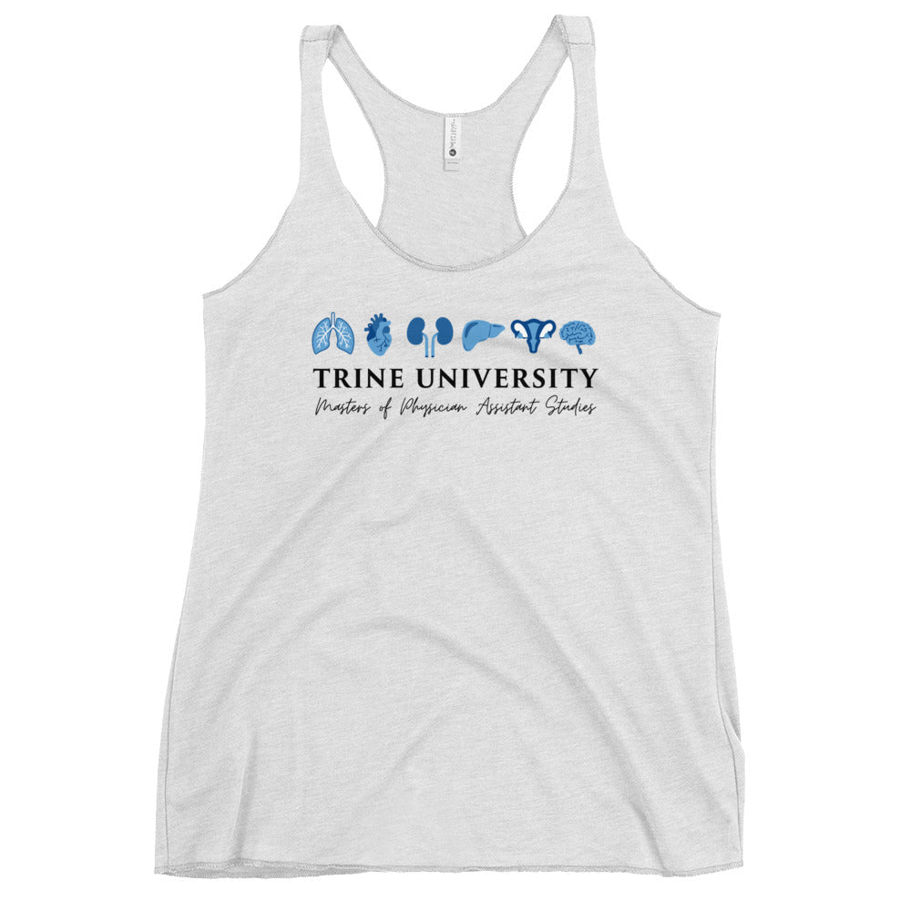 Performance | Thin Racerback Tank Top | Trine PA program | Modern Script Logo