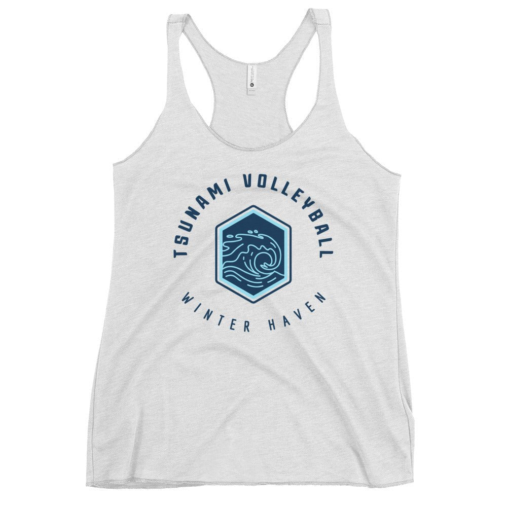 Performance | Thin Racerback Tank Top | Tsunami Volleyball Club | Crest Logo
