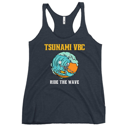 Performance | Thin Racerback Tank Top | Tsunami Volleyball Club | Surf Wave VBC Logo