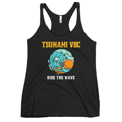 Performance | Thin Racerback Tank Top | Tsunami Volleyball Club | Surf Wave VBC Logo