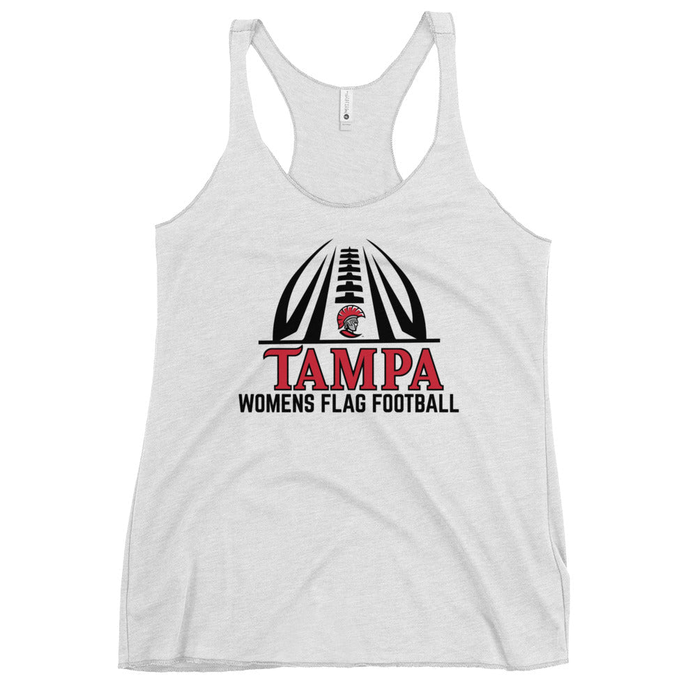 Performance | Thin Racerback Tank Top | University of Tampa Women's Flag Football | Football Logo