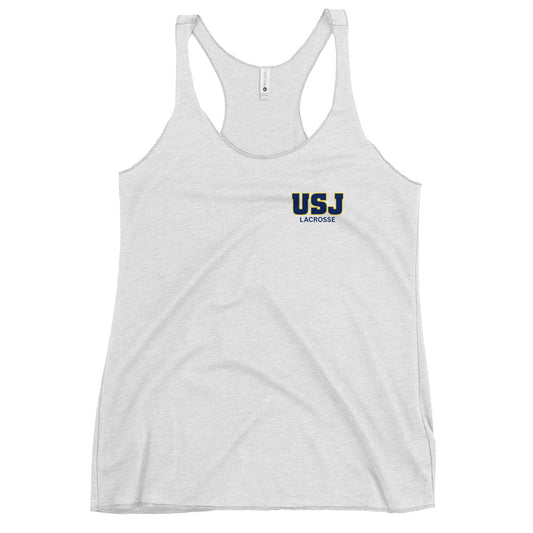 Performance | Thin Racerback Tank Top | USJ women’s lacrosse | USJ Emblem Logo