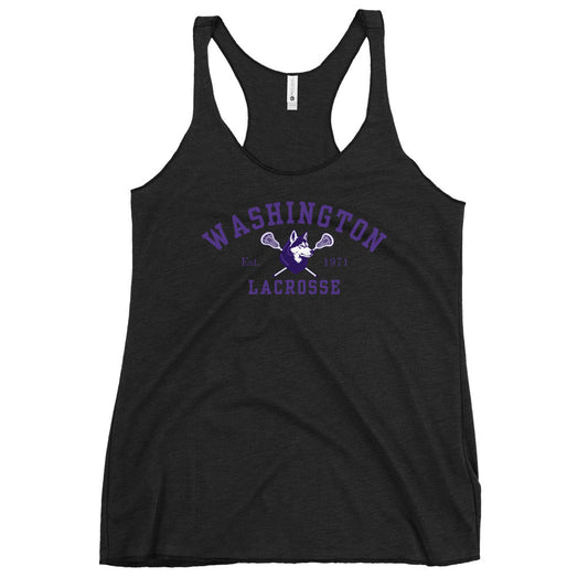 Performance | Thin Racerback Tank Top | UW Women's Club Lacrosse | Washington Lacrosse Logo