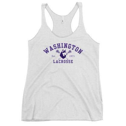 Performance | Thin Racerback Tank Top | UW Women's Club Lacrosse | Washington Lacrosse Logo