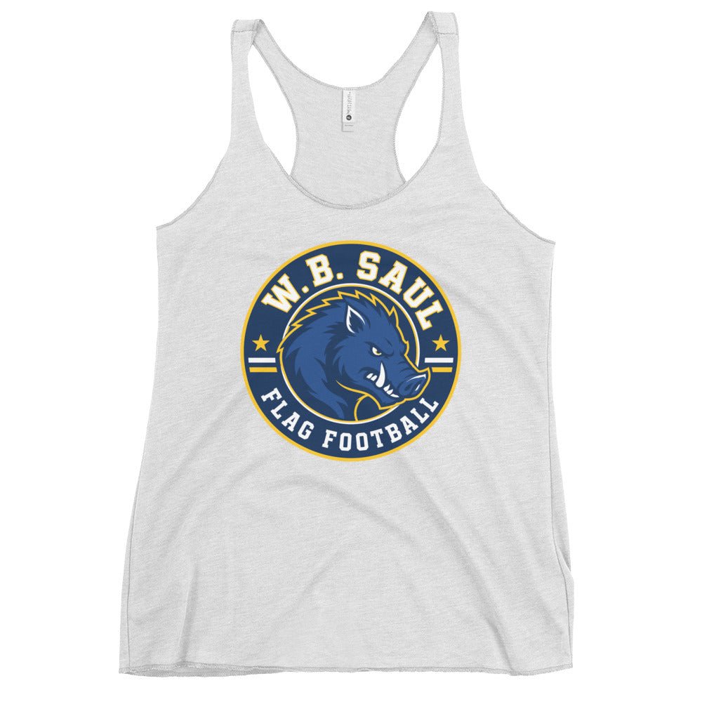 Performance | Thin Racerback Tank Top | W.B.Saul Razorbacks | Badge Logo