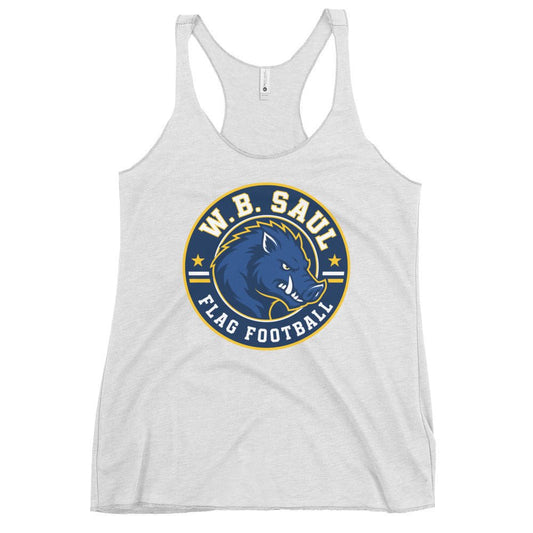 Performance | Thin Racerback Tank Top | W.B.Saul Razorbacks | Badge Logo