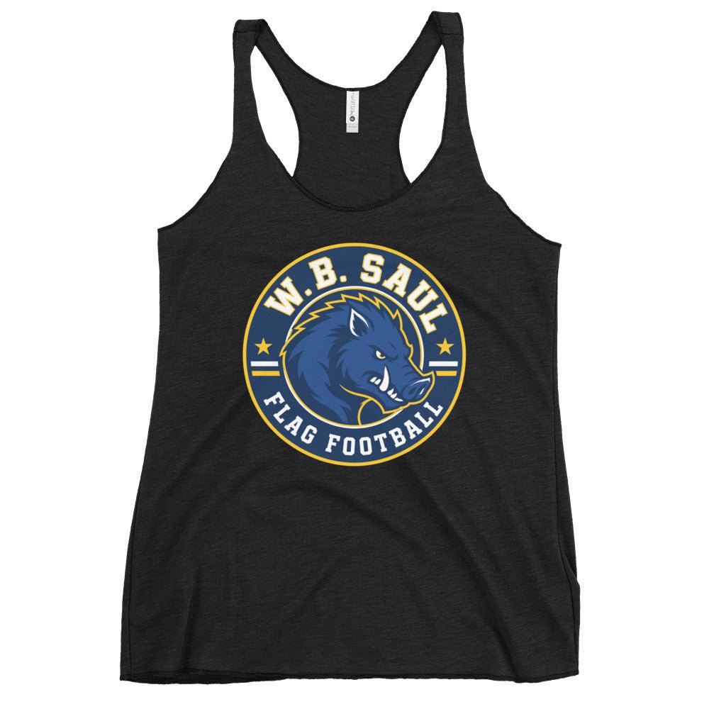 Performance | Thin Racerback Tank Top | W.B.Saul Razorbacks | Badge Logo