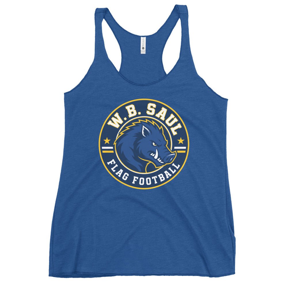 Performance | Thin Racerback Tank Top | W.B.Saul Razorbacks | Badge Logo