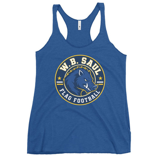 Performance | Thin Racerback Tank Top | W.B.Saul Razorbacks | Badge Logo