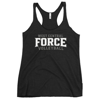 Performance | Thin Racerback Tank Top | West Central Force Volleyball | Grey Logo