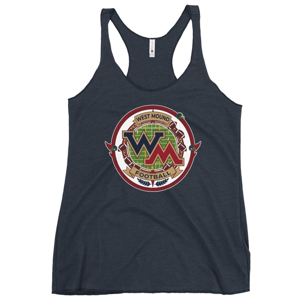 Performance | Thin Racerback Tank Top | West Mound Stars | Badge Logo