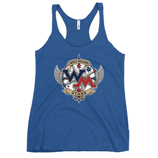 Performance | Thin Racerback Tank Top | West Mound Stars | Crest Logo