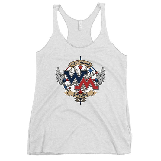 Performance | Thin Racerback Tank Top | West Mound Stars | Crest Logo