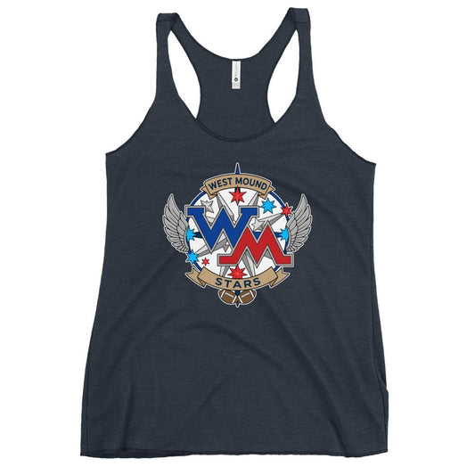Performance | Thin Racerback Tank Top | West Mound Stars | Emblem Logo