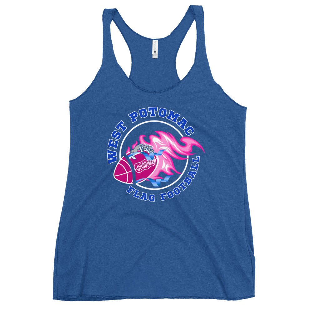 Performance | Thin Racerback Tank Top | West Potomac Flag Football | Crest Logo