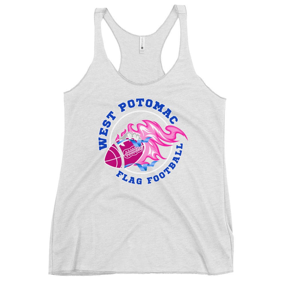 Performance | Thin Racerback Tank Top | West Potomac Flag Football | Crest Logo