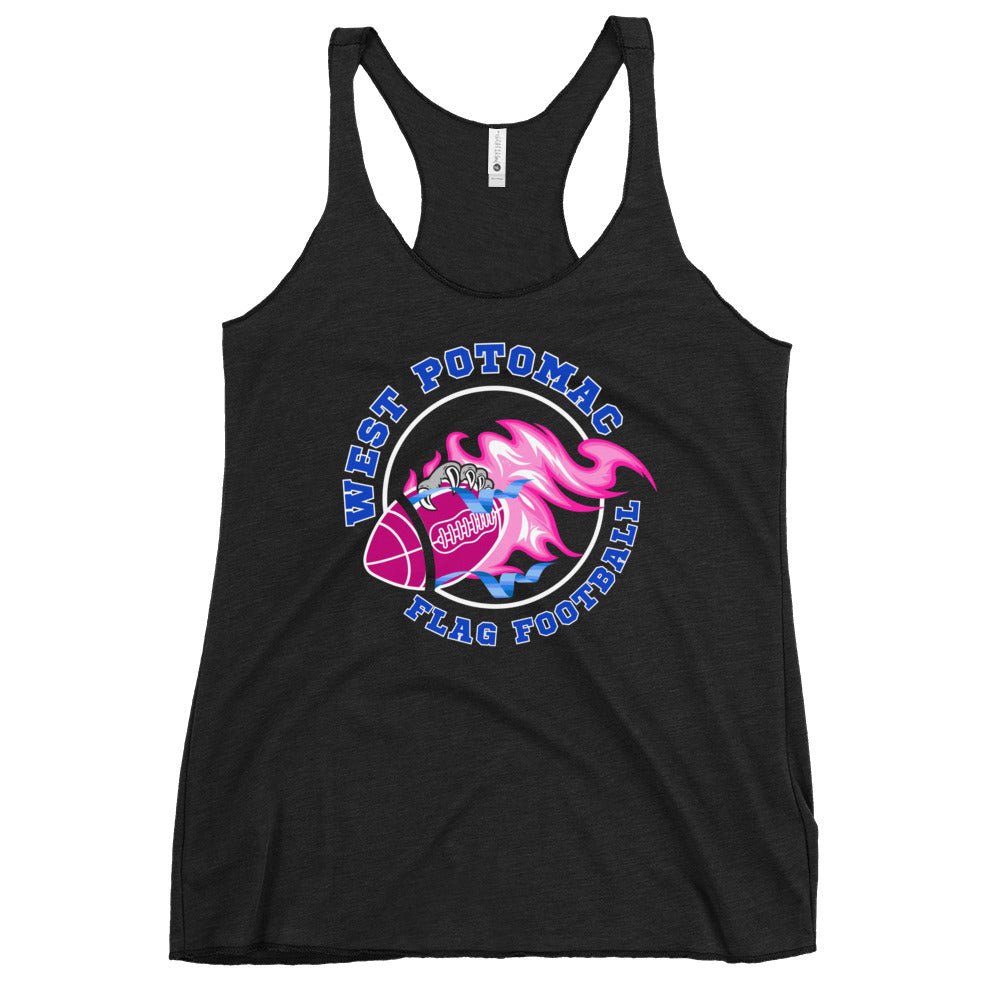 Performance | Thin Racerback Tank Top | West Potomac Flag Football | Crest Logo