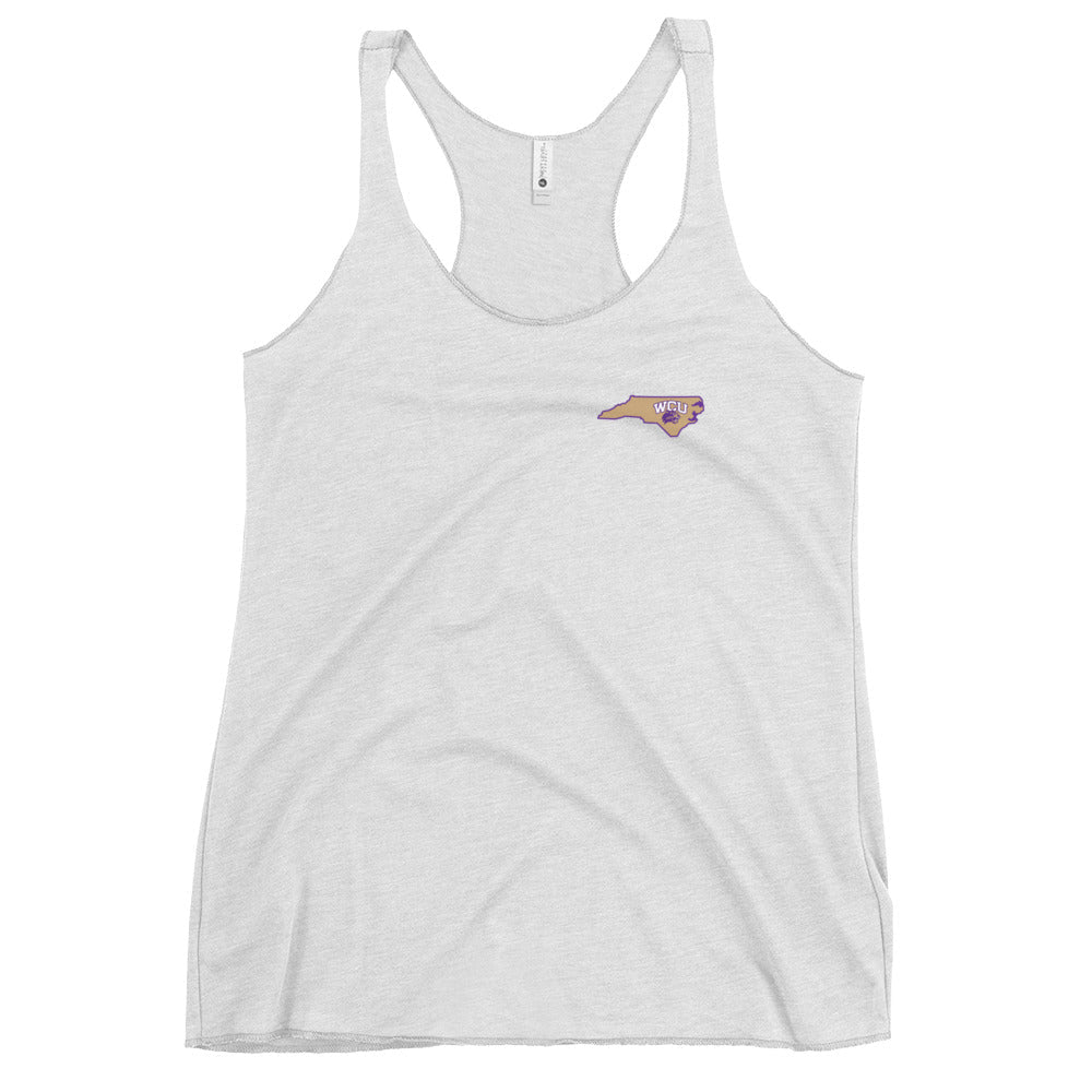 Performance | Thin Racerback Tank Top | Western Carolina Ultimate | State Pride Emblem Logo