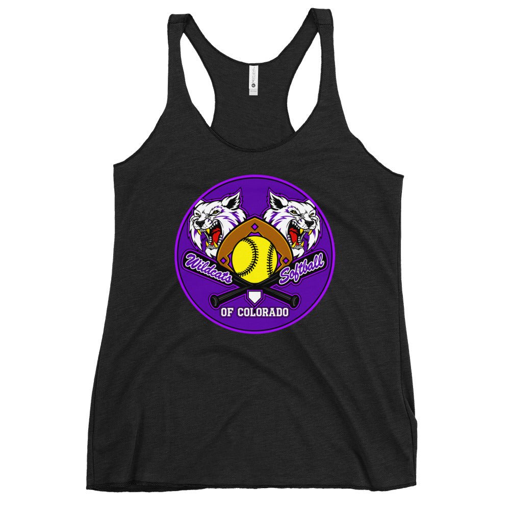 Performance | Thin Racerback Tank Top | Wildcats Softball | Badge Logo