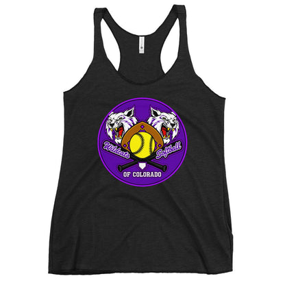 Performance | Thin Racerback Tank Top | Wildcats Softball | Badge Logo