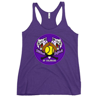 Performance | Thin Racerback Tank Top | Wildcats Softball | Badge Logo