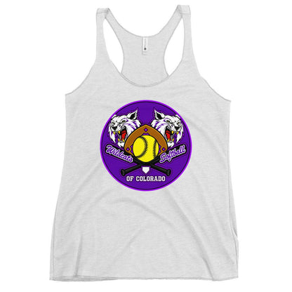 Performance | Thin Racerback Tank Top | Wildcats Softball | Badge Logo