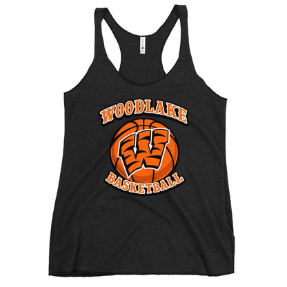 Performance | Thin Racerback Tank Top | Woodlake Boys Basketball | Athletics Logo