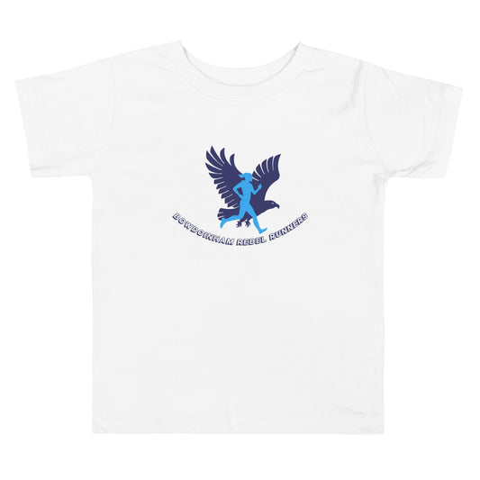 Performance | Toddler T-Shirt | Bowdoinham Rebel Runners | Aerial Runner Emblem Logo