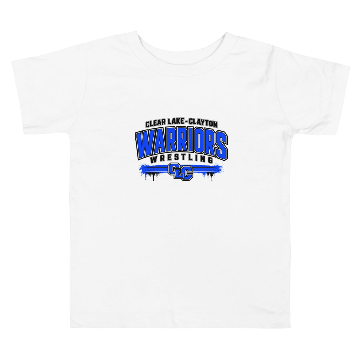 Performance | Toddler T-Shirt | Clear Lake - Clayton Wrestling | Warrior Crest Logo