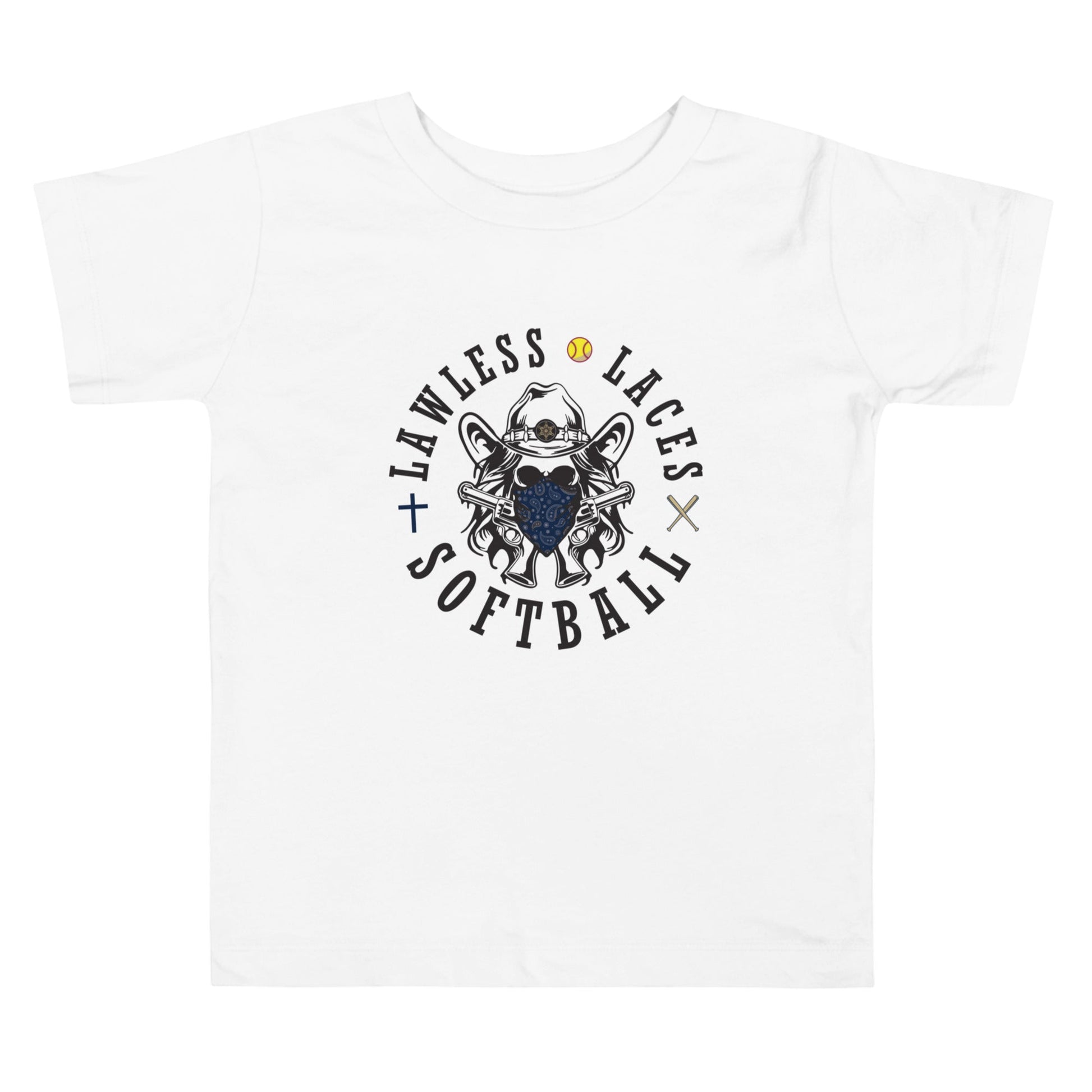 Performance | Toddler T-Shirt | Lawless Laces Softball | Bandana Mascot Logo