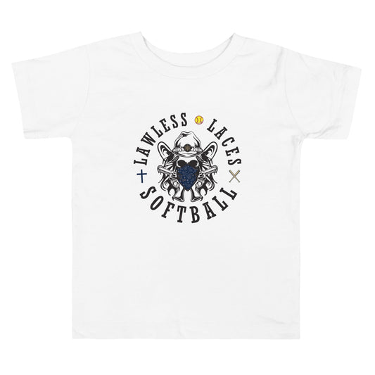 Performance | Toddler T-Shirt | Lawless Laces Softball | Bandana Mascot Logo