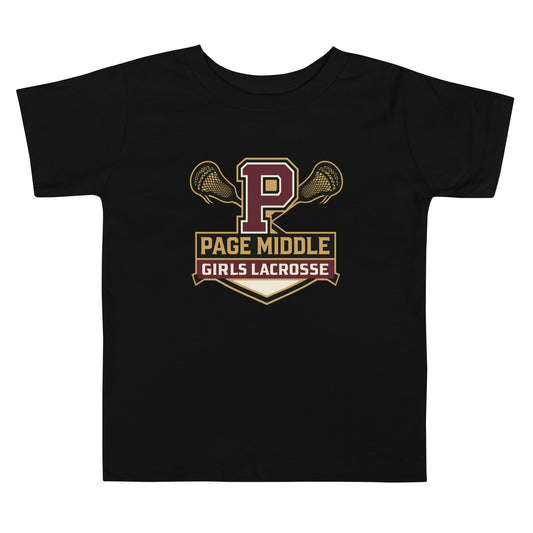Performance | Toddler T-Shirt | Page Middle Girls Lacrosse | Block P Logo