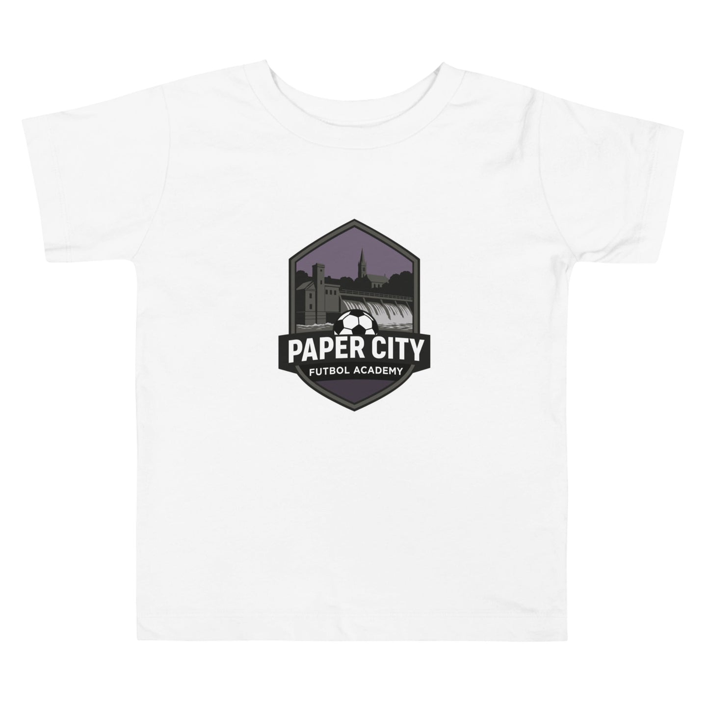 Performance | Toddler T-Shirt | Paper City Futbol Academy | Vanguard Shield Logo