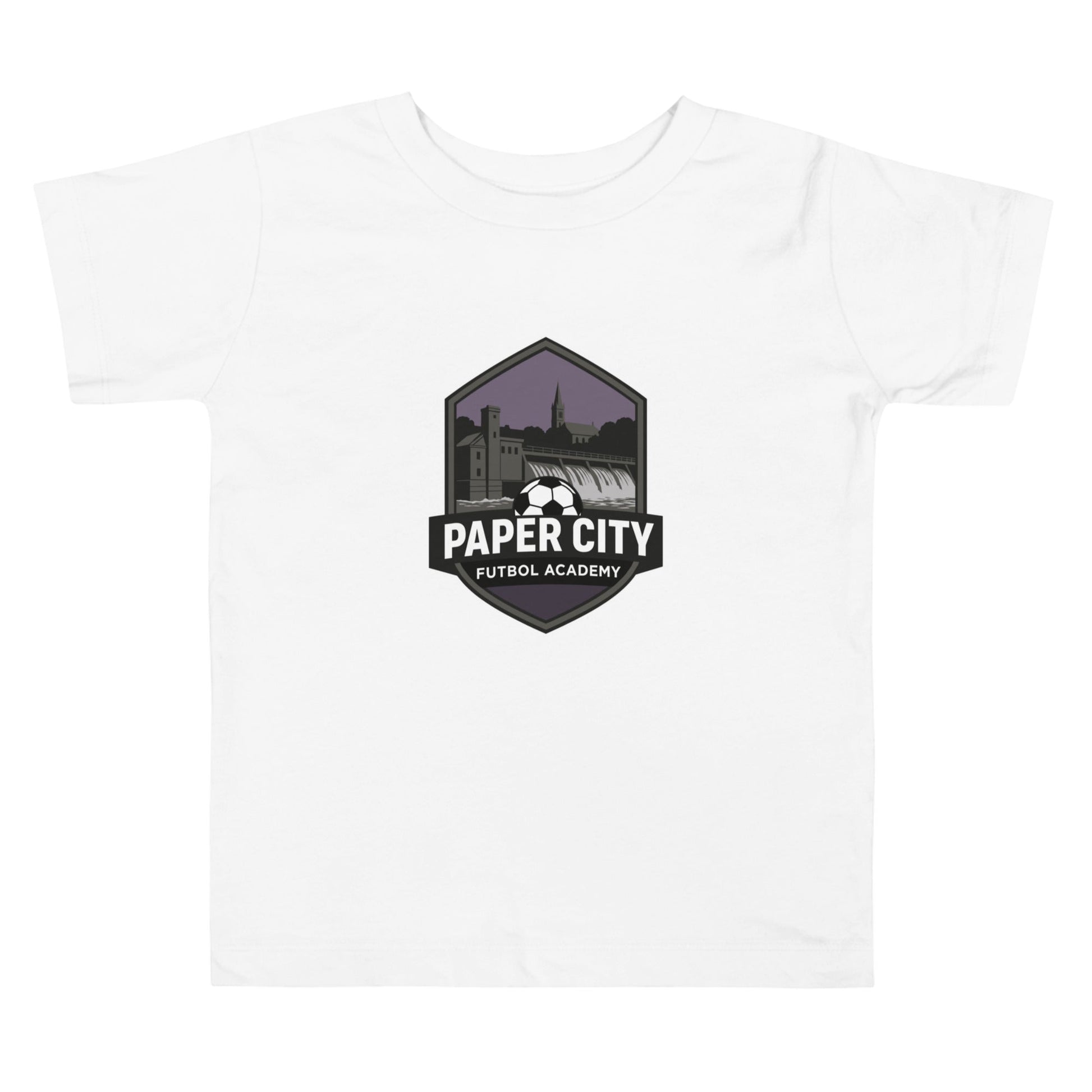 Performance | Toddler T-Shirt | Paper City Futbol Academy | Vanguard Shield Logo