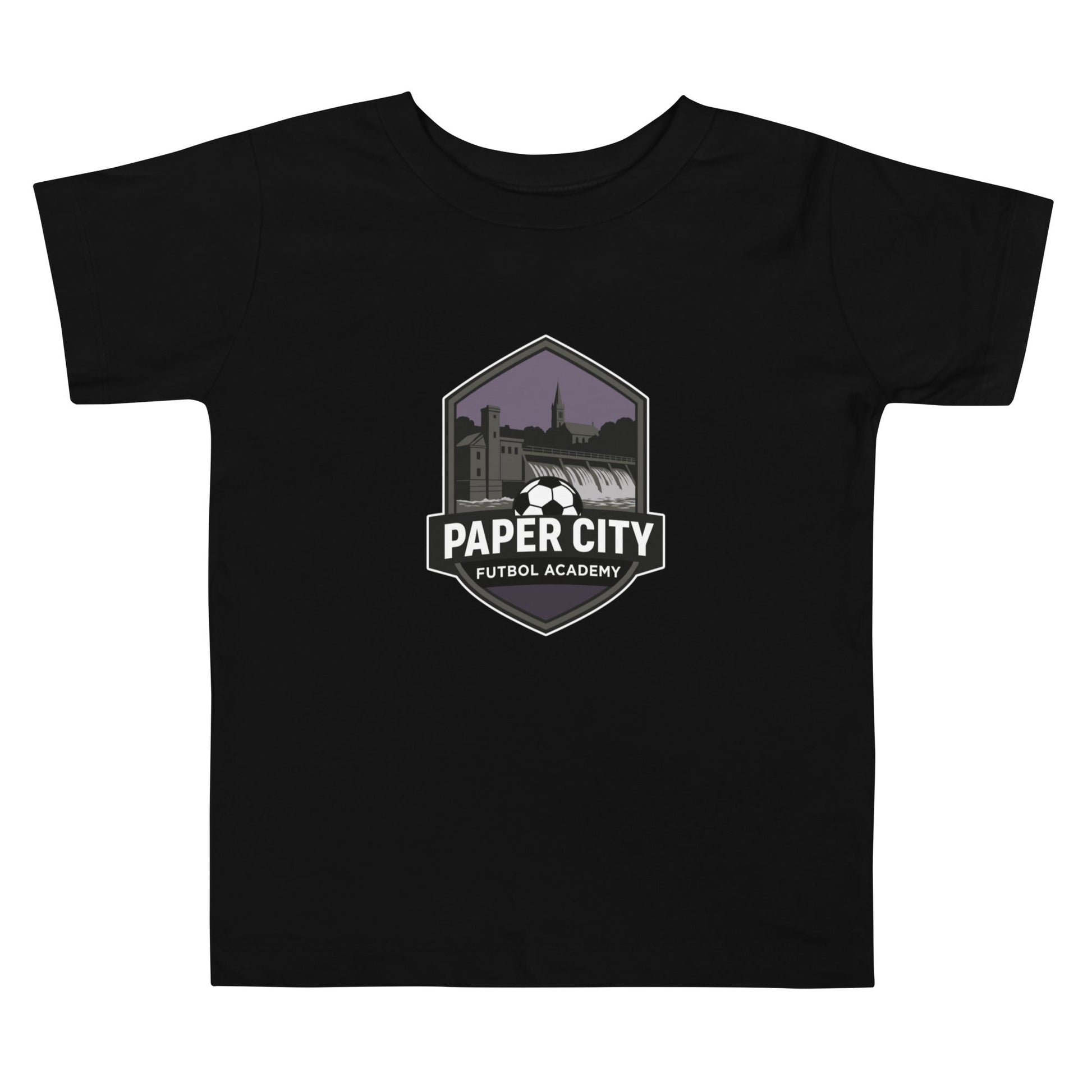 Performance | Toddler T-Shirt | Paper City Futbol Academy | Vanguard Shield Logo