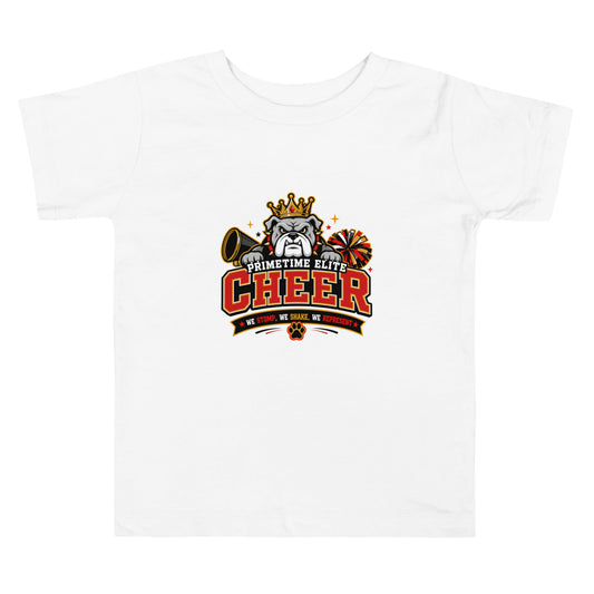Performance | Toddler T-Shirt | PTE Bulldog Cheer | Crest Logo