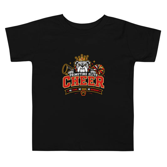 Performance | Toddler T-Shirt | PTE Bulldog Cheer | Crest Logo