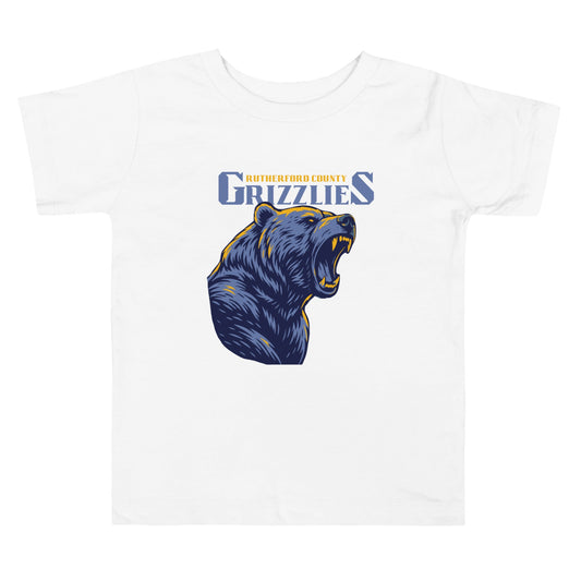 Performance | Toddler T-Shirt | Rutherford County Grizzlies Football | Big Grizzlies Logo