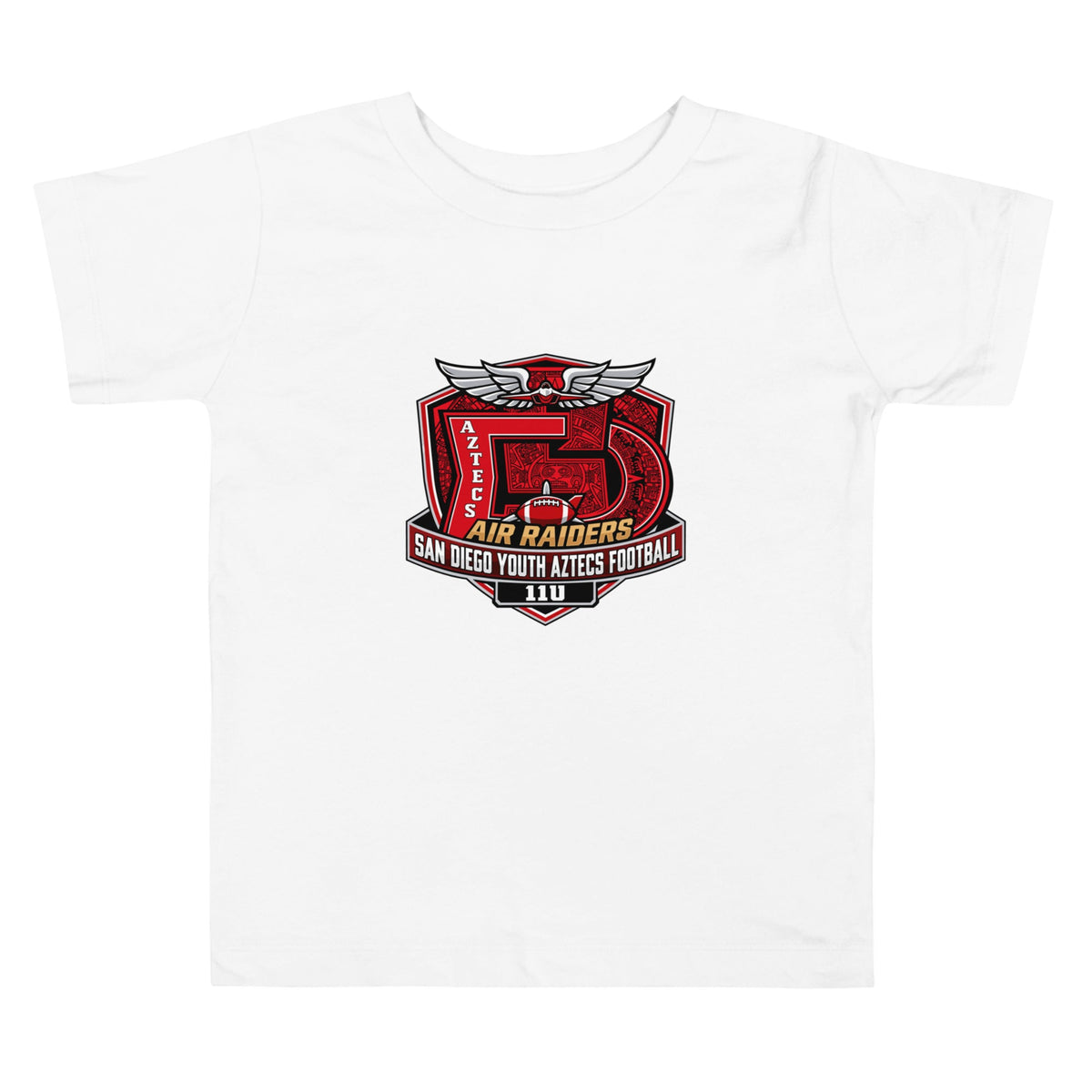 Performance | Toddler T-Shirt | San Diego Youth Aztecs Football 11u Air Raiders | Shield Logo