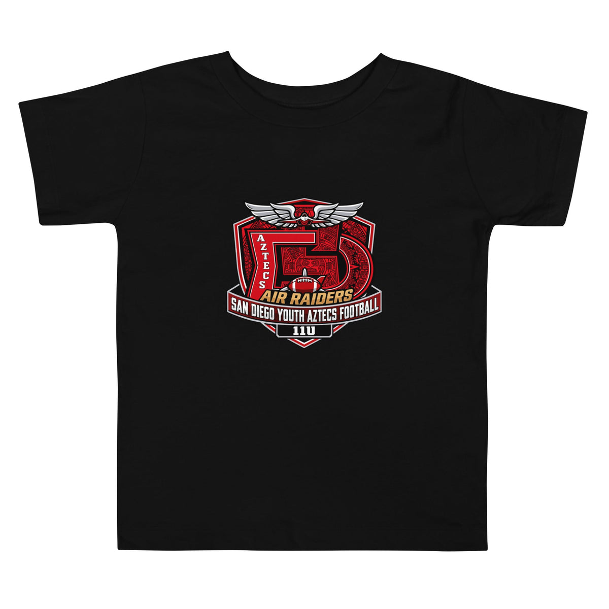 Performance | Toddler T-Shirt | San Diego Youth Aztecs Football 11u Air Raiders | Shield Logo