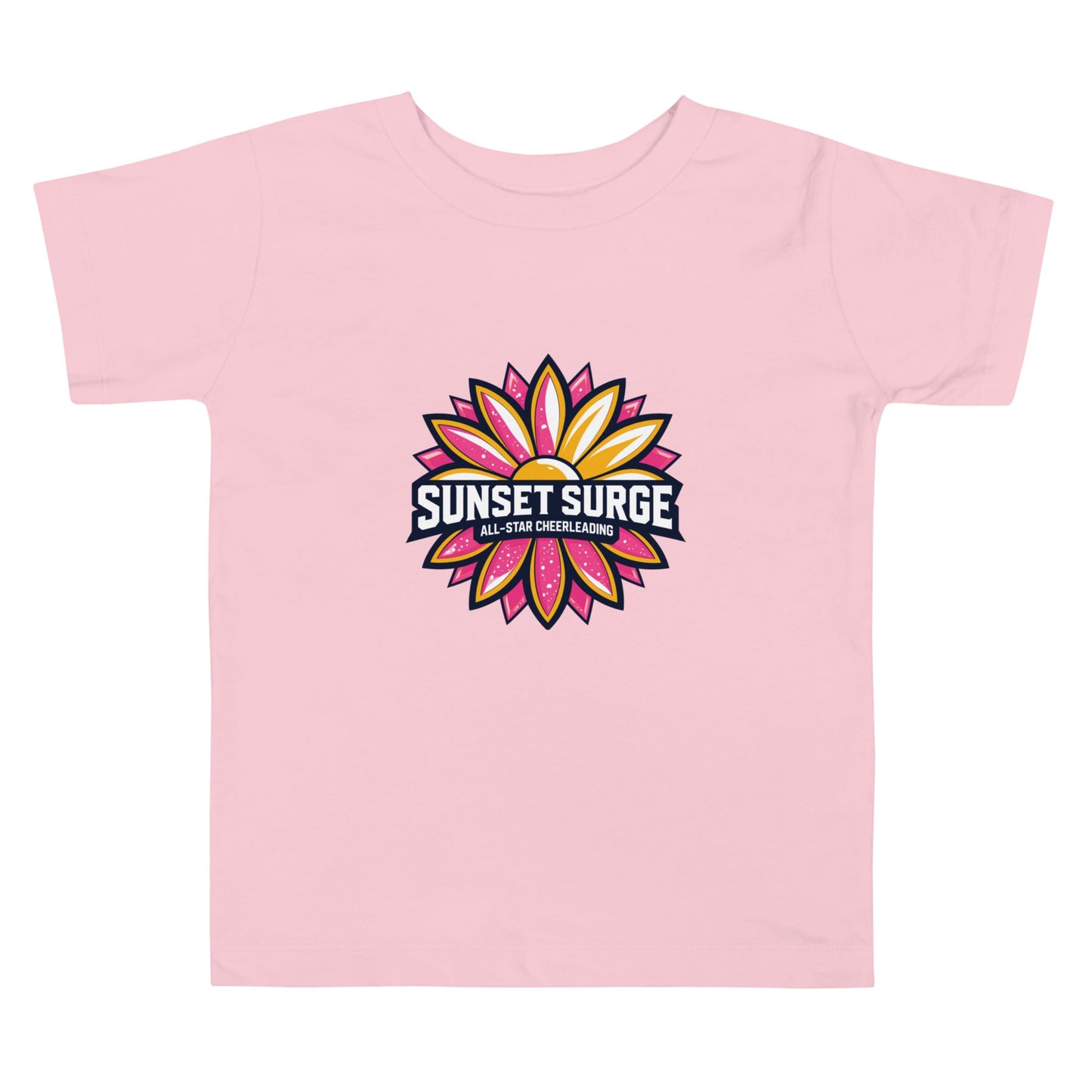 Performance | Toddler T-Shirt | Sunset Surge All-Star Cheerleading | Bloom Surge Logo