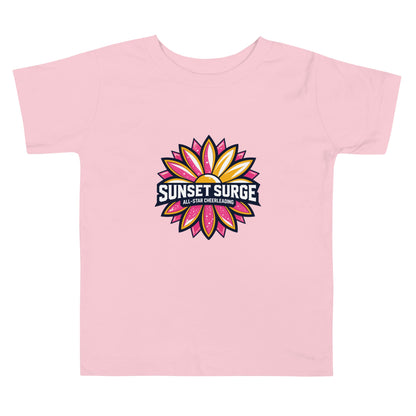 Performance | Toddler T-Shirt | Sunset Surge All-Star Cheerleading | Bloom Surge Logo