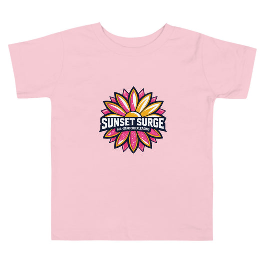 Performance | Toddler T-Shirt | Sunset Surge All-Star Cheerleading | Bloom Surge Logo